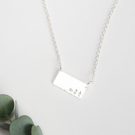 large personalised pendant necklace