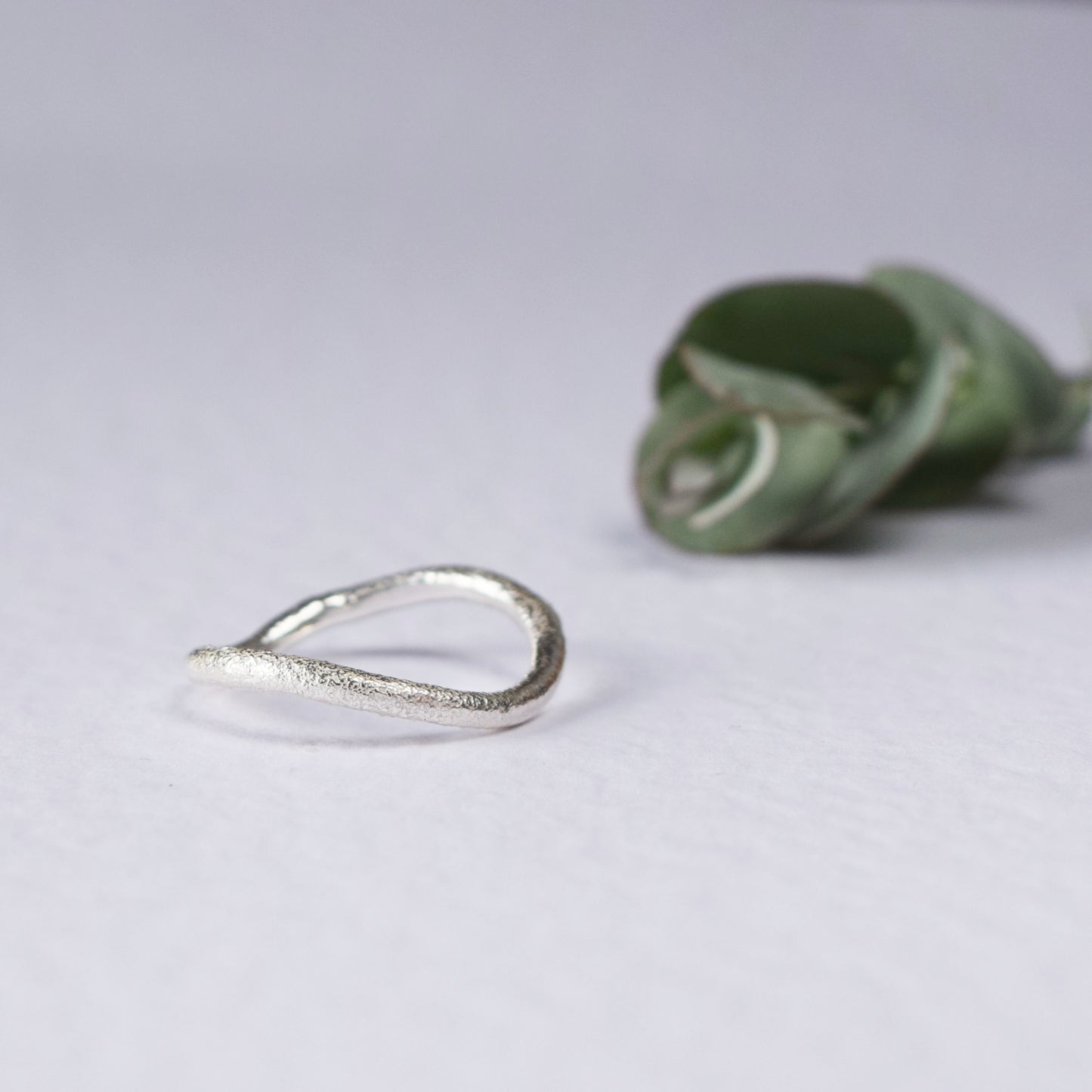 Silke ring on white background