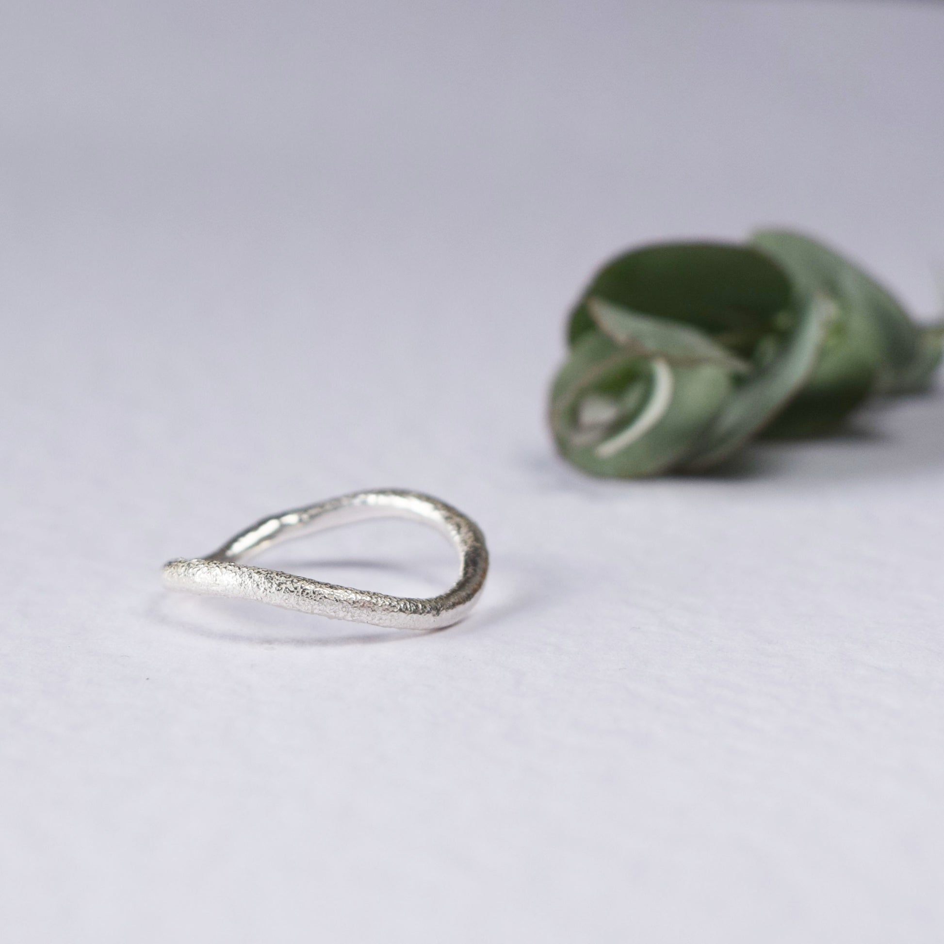 Silke ring on white background
