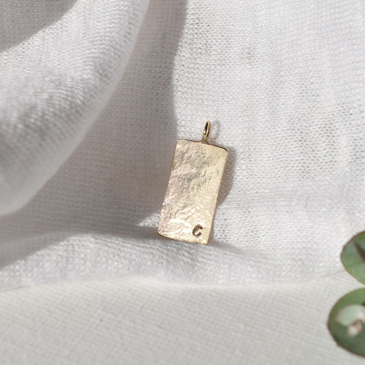 gold pendant personalised with letter C