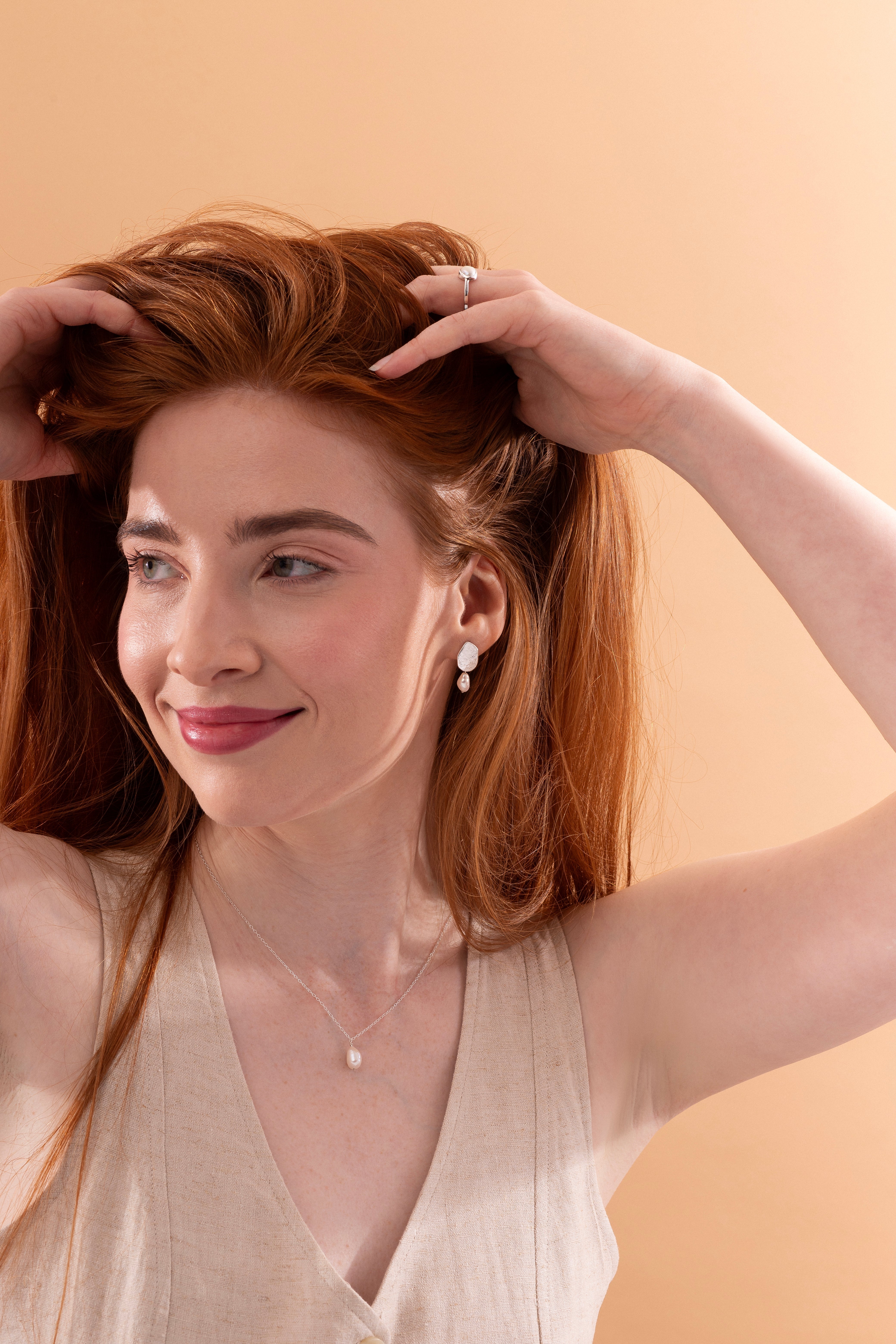 Recycled silver earrings handmade in Scotland, UK