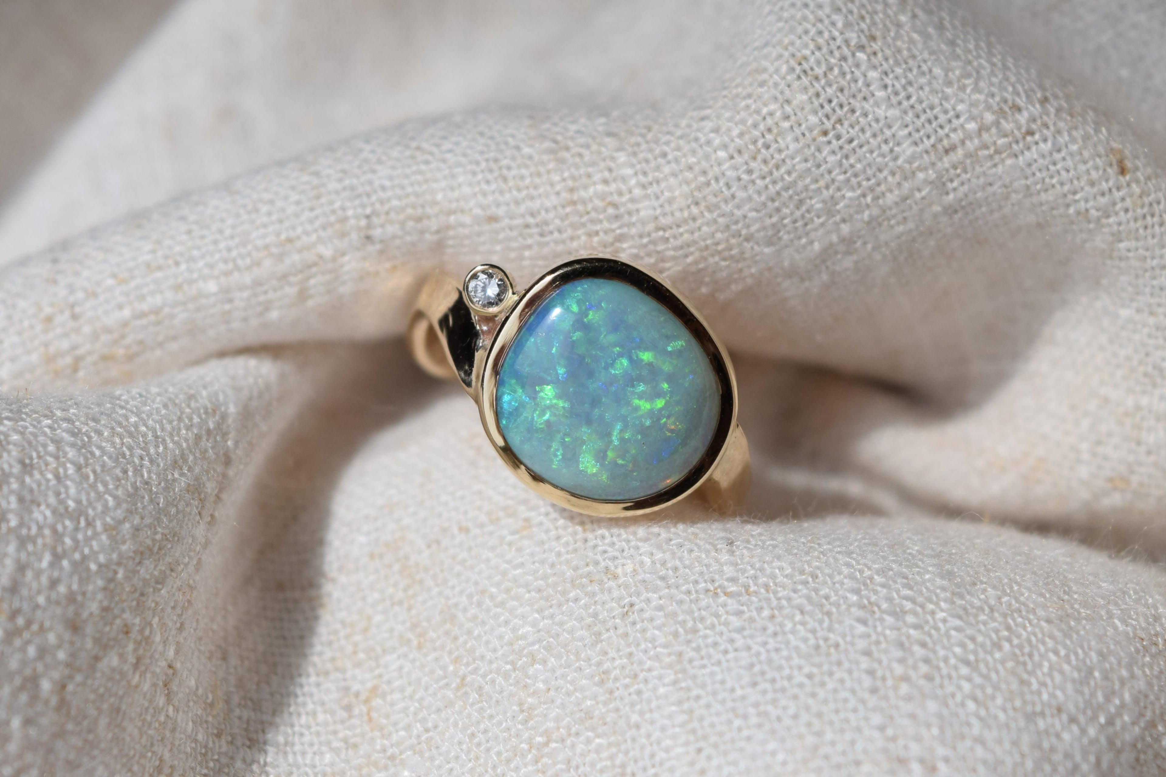 Bespoke handmade opal ring glasgow, scotland