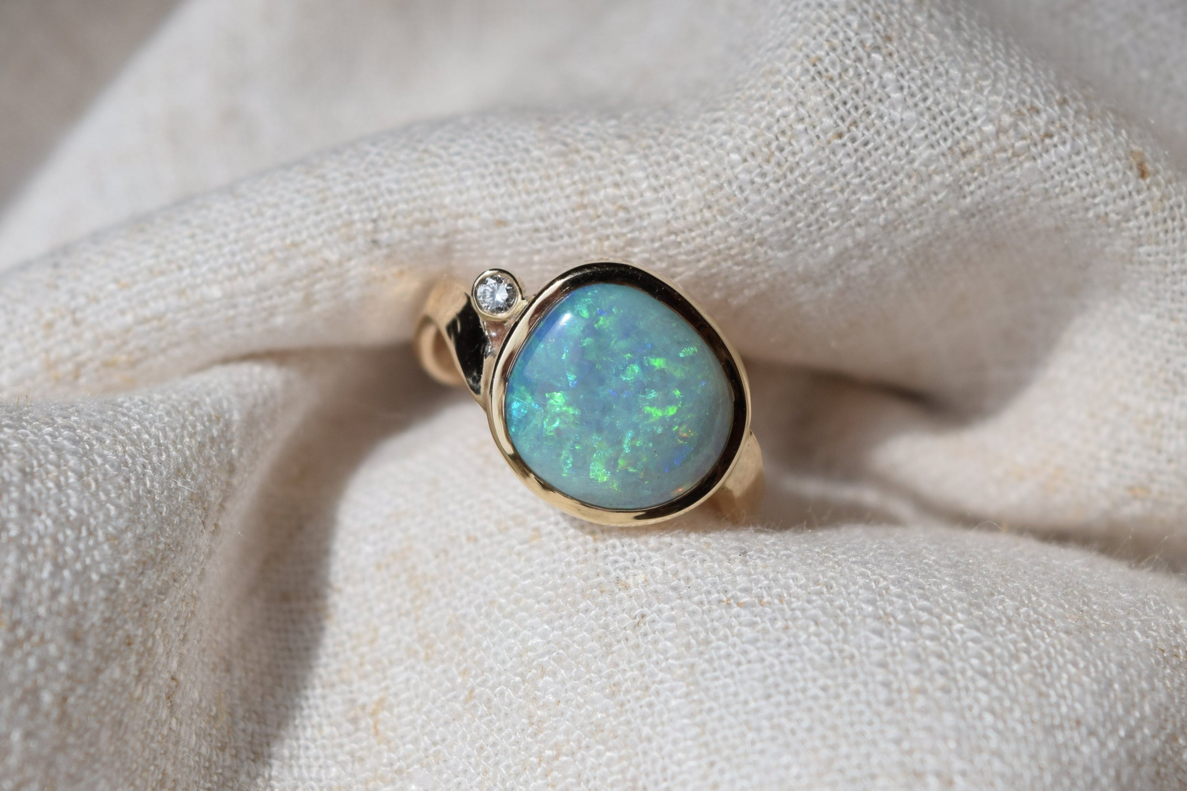 Bespoke handmade opal ring glasgow, scotland