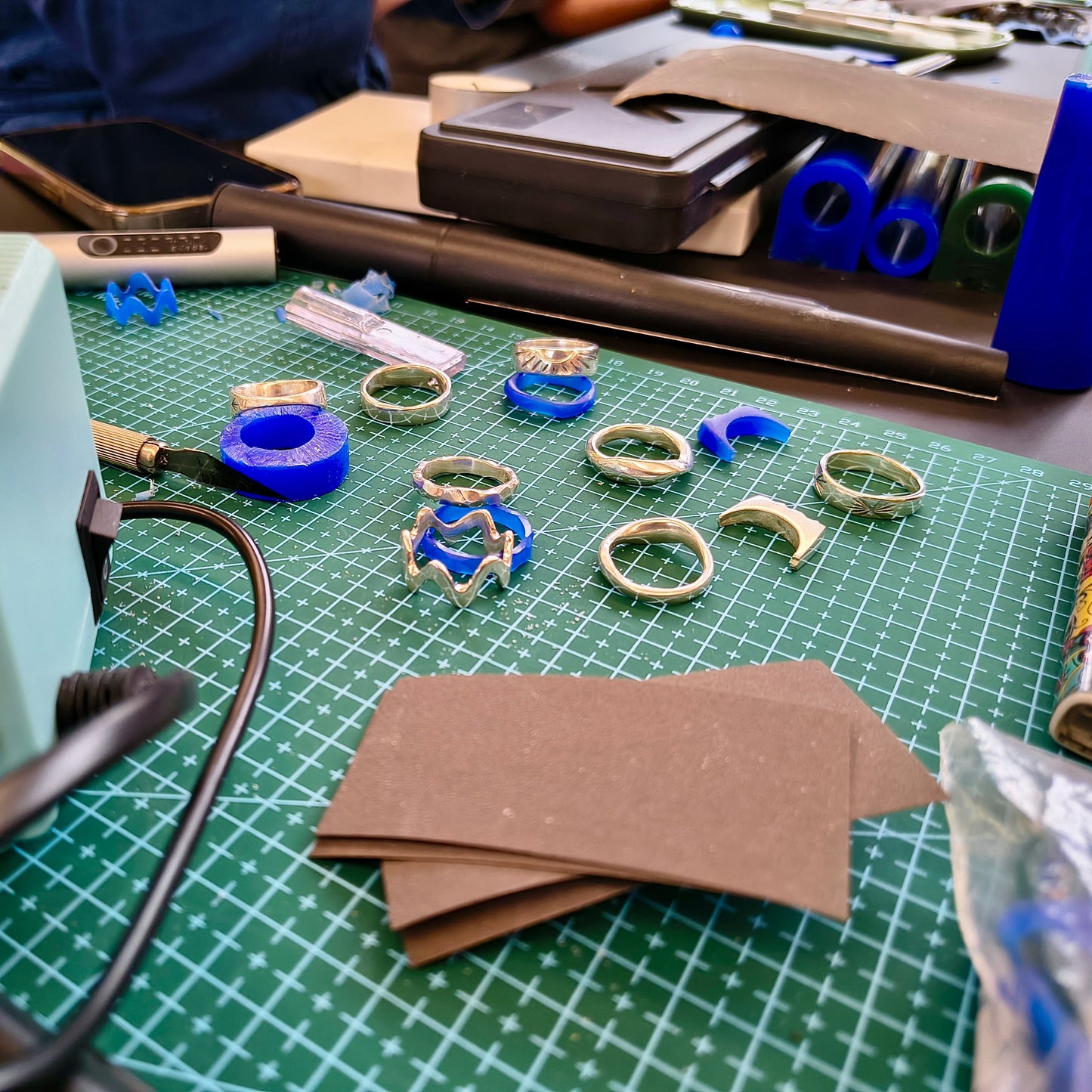 Jewellery making workshop glasagow MUKA studio wax ring carving