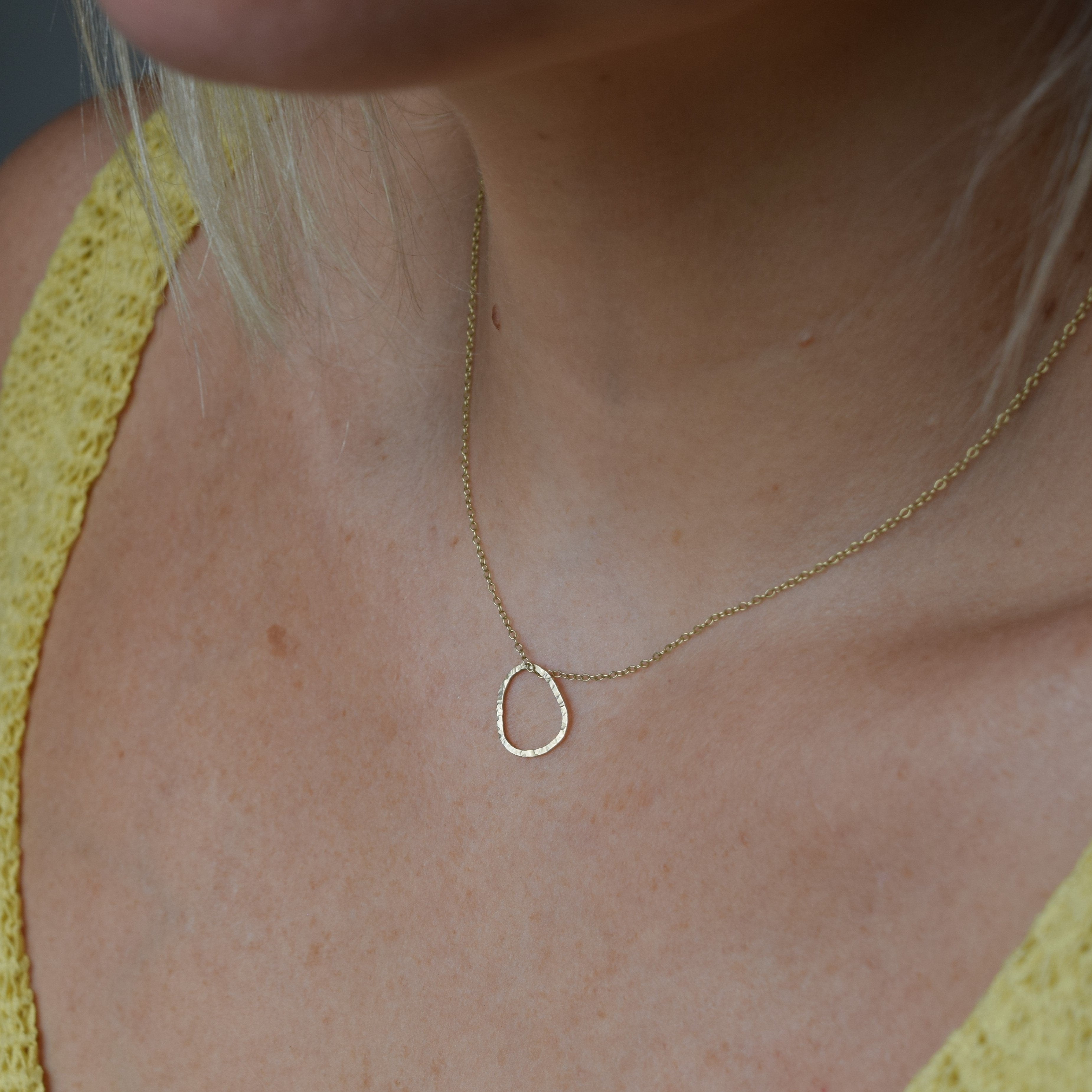 Model wearing Lola necklace