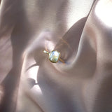 recycled 9ct gold pearl ring