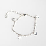 Delicate silver bracelet handmade with adjustable length