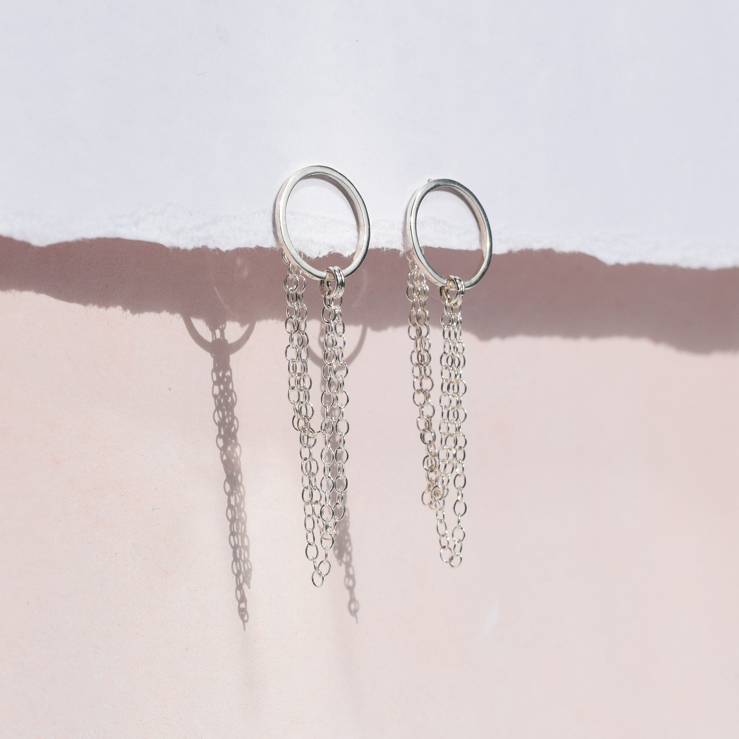 Elegant drop earrings handmade in Glasgow, UK