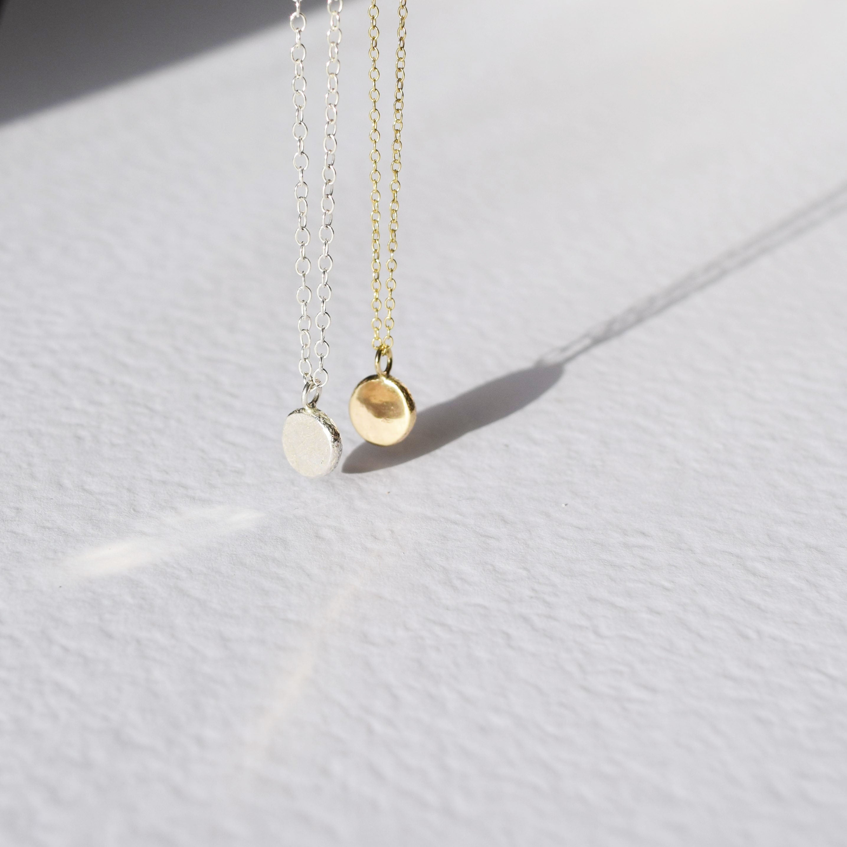 Ethical silver dot necklace handmade UK
