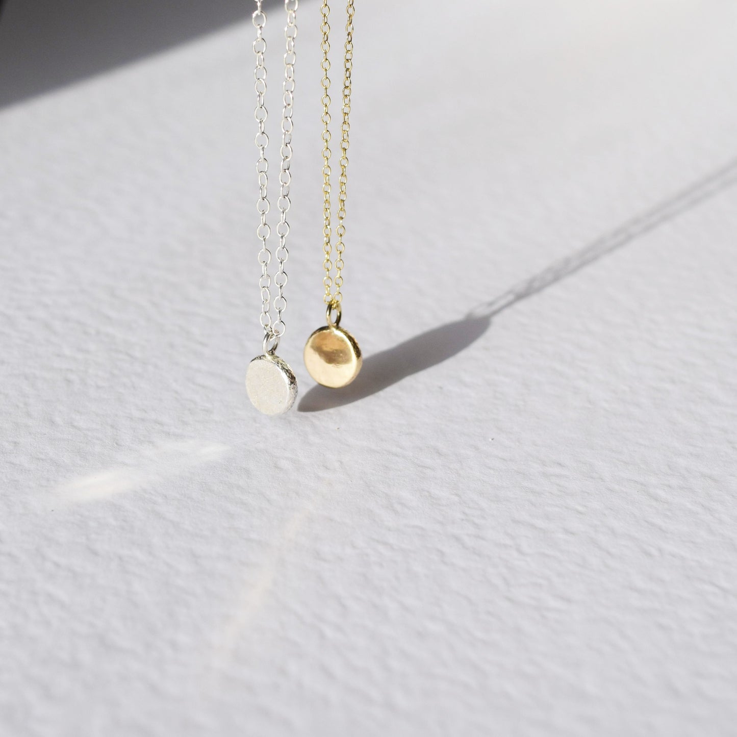 Ethical silver dot necklace handmade UK