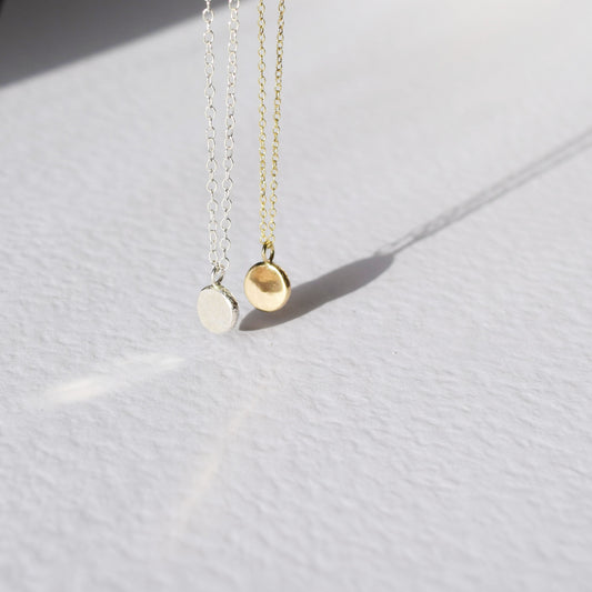 Ethical silver dot necklace handmade UK