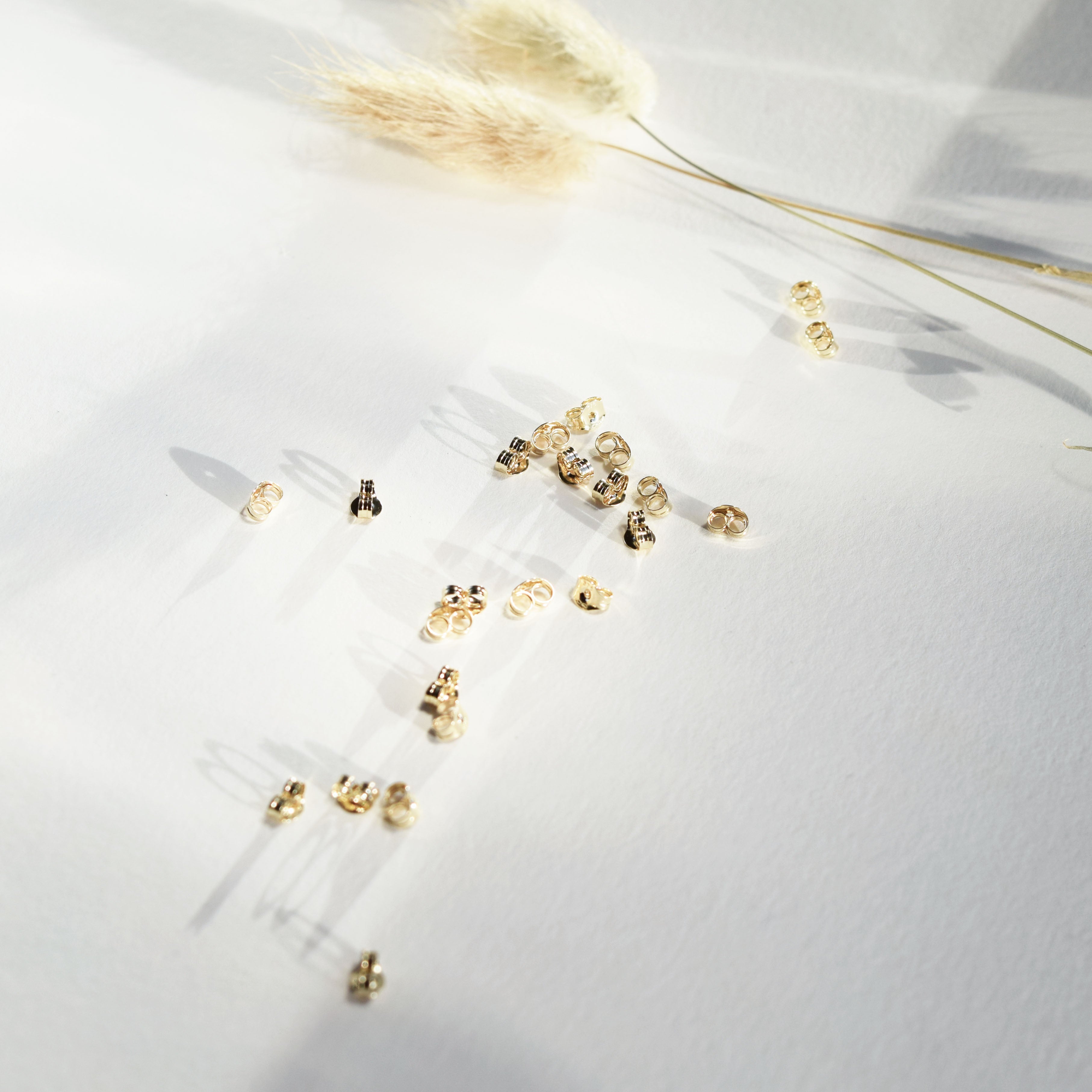 9ct gold butterfly earring backs