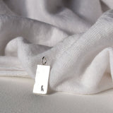 Silver pendant personlalised with letter H