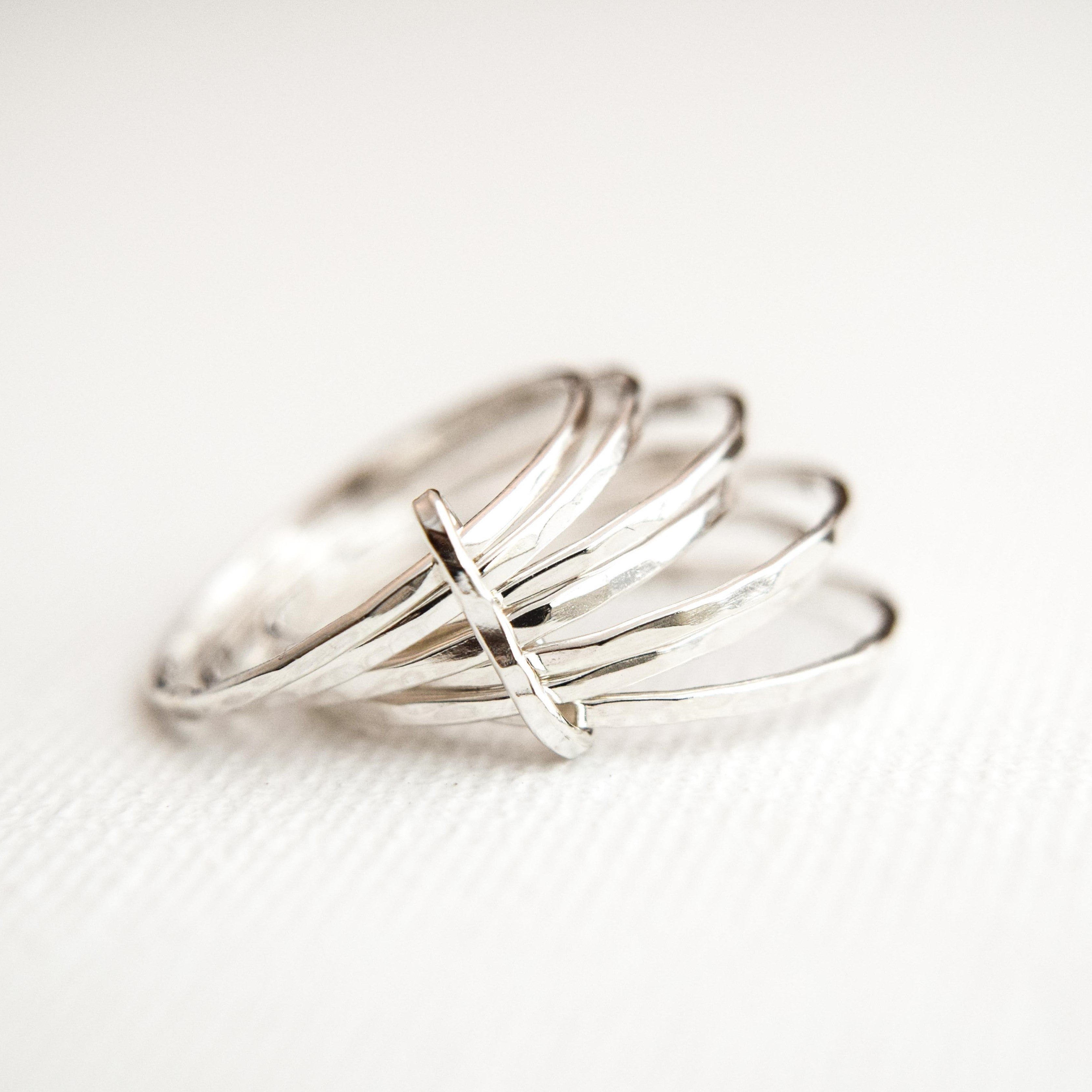 silver stacking rings