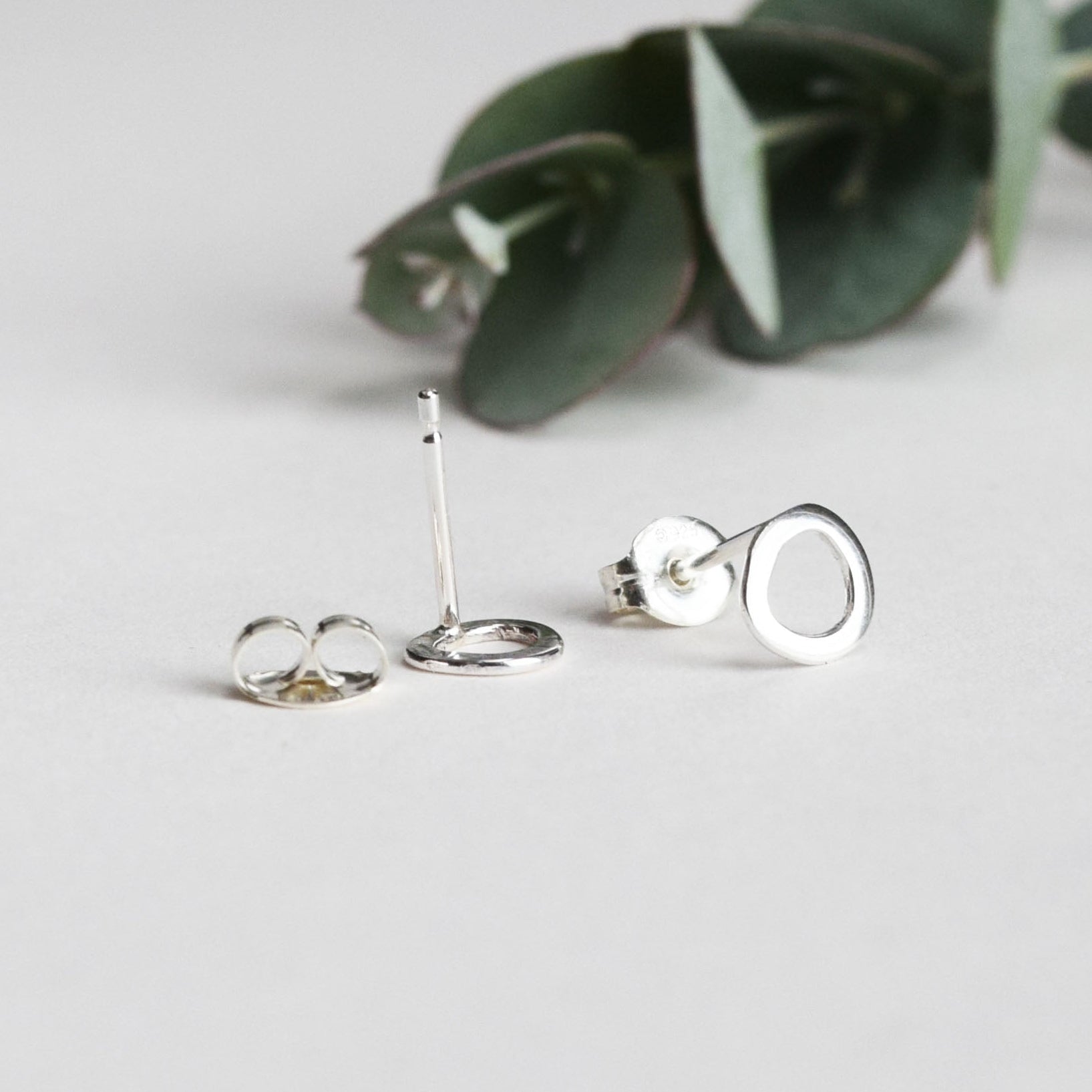 Organic shaped Puddle stud earrings the perfect stacking earrings UK