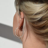 Recycled silver hoop earrings handmade in Glasgow, Scotland
