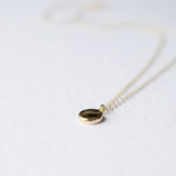 Recycled solid gold dot necklace handmade uk