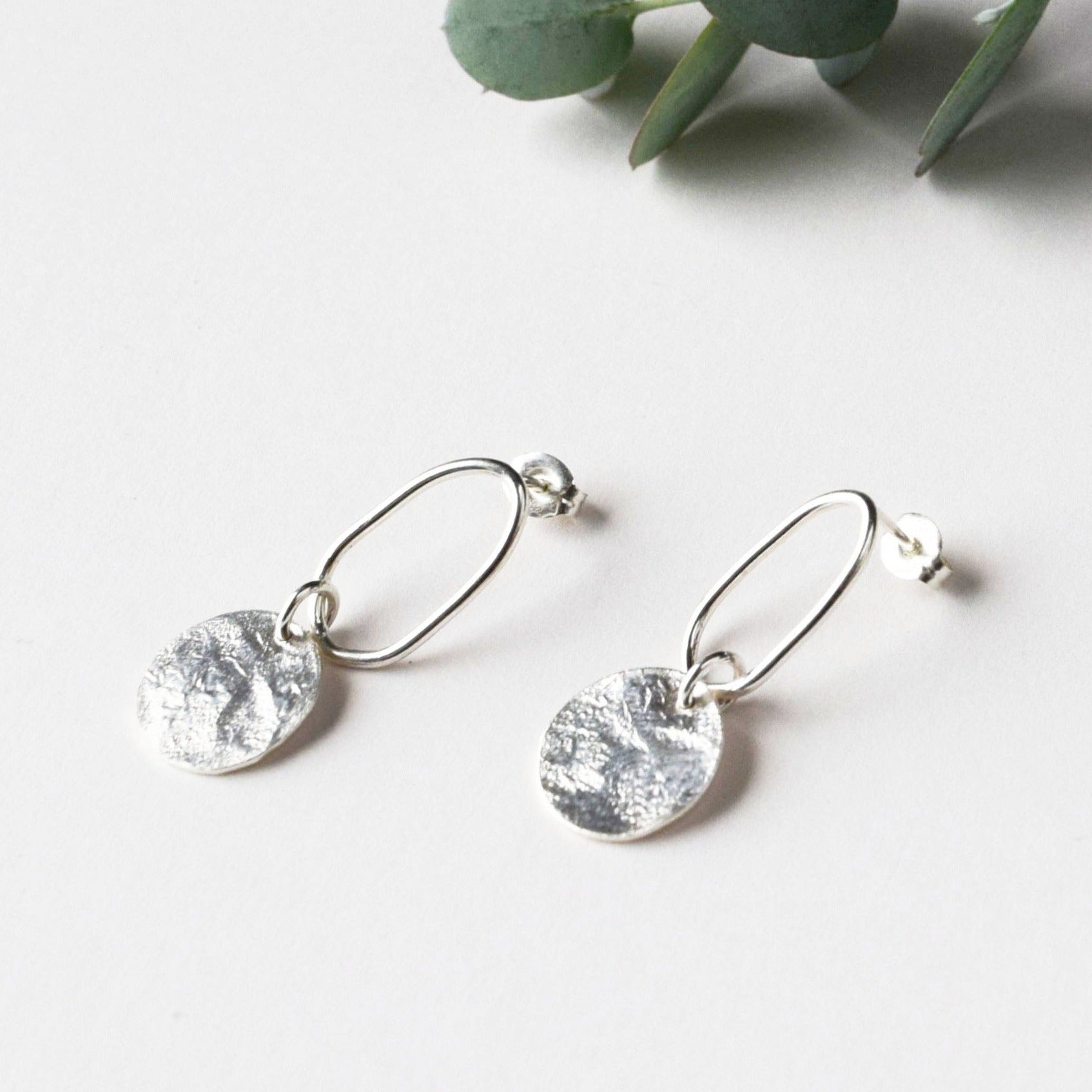 Sustainable everyday Isla Earrings handmade in Glasgow, UK