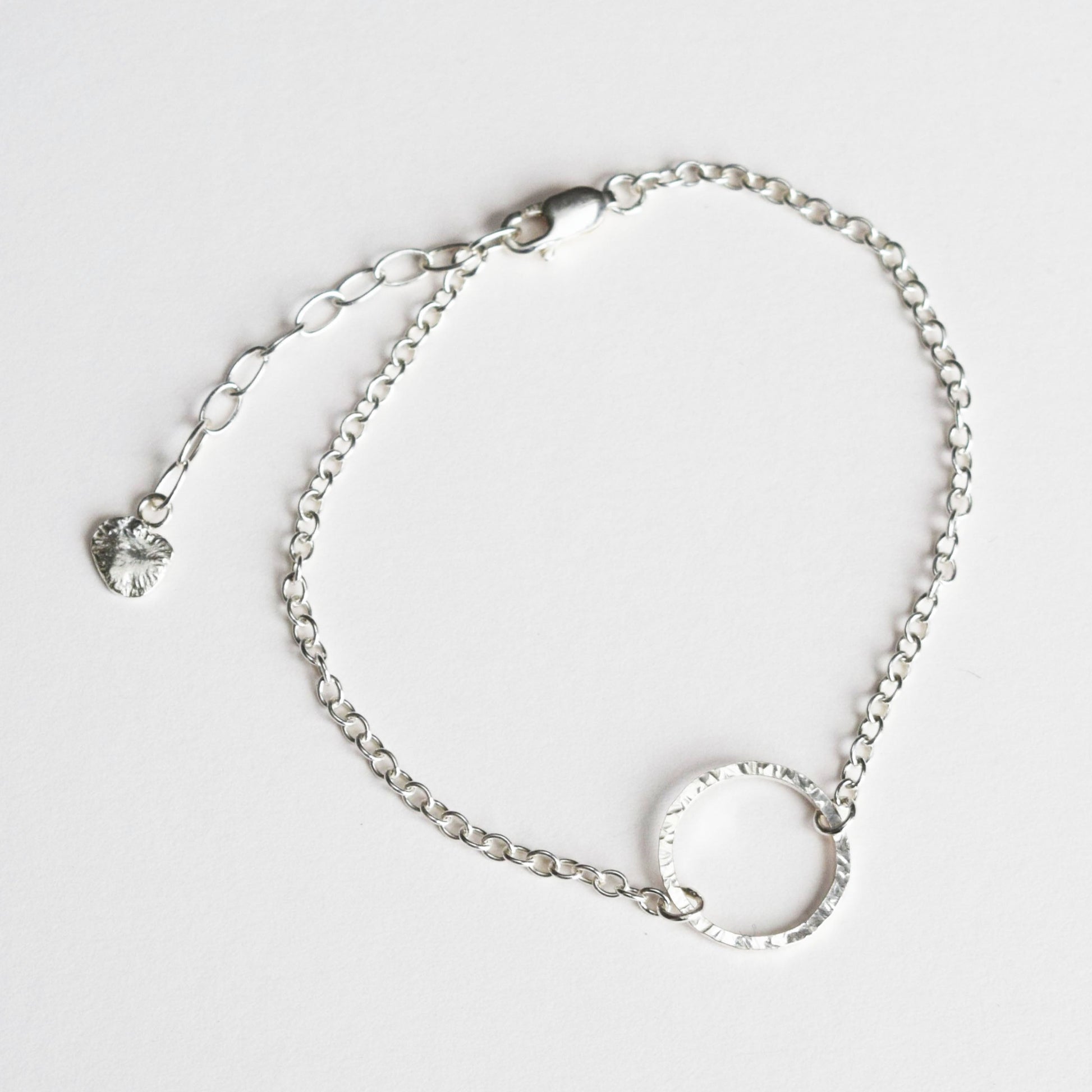 recycled silver circle bracelet handmade Scotland 